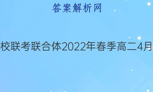炎德英才大联考 名校联考联合体2022年春季高二4月联考物理试题答案