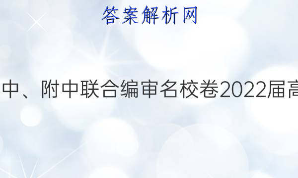 长郡、雅礼、一中、附中联合编审名校卷2022届高三月考试卷四4(全国卷)语文答案