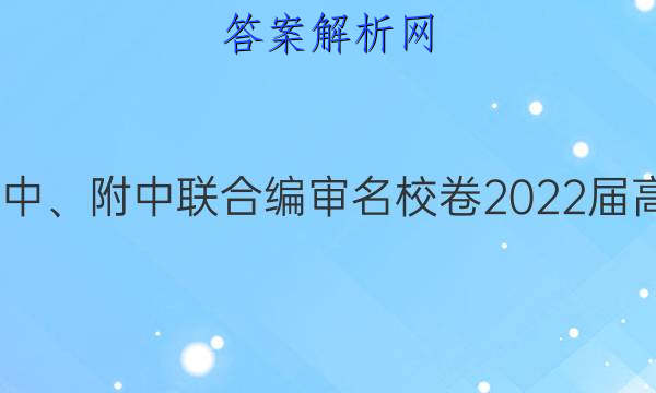长郡、雅礼、一中、附中联合编审名校卷2022届高三月考试卷四4(全国卷)语文试题答案