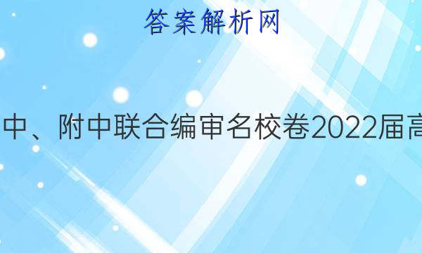 长郡、雅礼、一中、附中联合编审名校卷2022届高三月考试卷四4(全国卷)文科数学试题答案