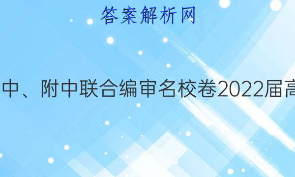 长郡、雅礼、一中、附中联合编审名校卷2022届高三月考试卷四4(全国卷)文科数学答案