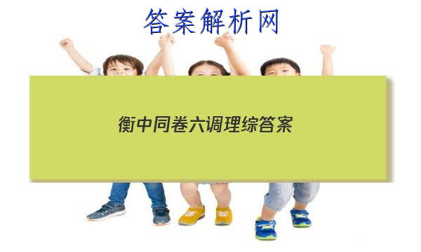 「2023衡中同卷六调理综答案
」衡中同卷七调理综