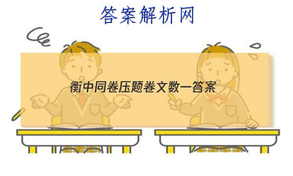 「2023衡中同卷压题卷文数一
答案」衡中同卷押题卷数学二