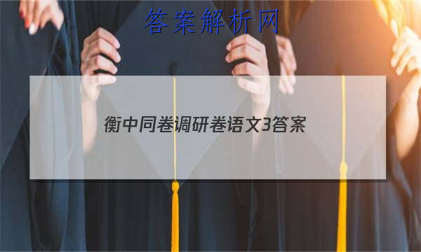 「2023衡中同卷调研卷语文3 答案」衡中同卷调研卷语文2