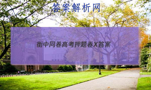 「2023衡中同卷高考押题卷X 答案」衡中同卷押题卷理综一
