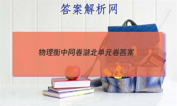 「2023物理衡中同卷湖北单元卷 答案」衡中同卷新高考版物理答案