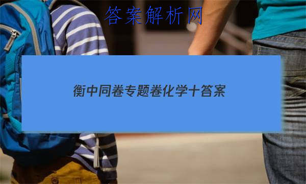 「2023衡中同卷专题卷化学十 答案」衡水中学原创化学专题卷