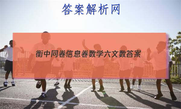 「2023衡中同卷信息卷数学六文数
答案」衡中同卷分科综合卷数学答案