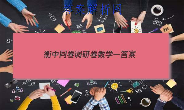 「2023衡中同卷调研卷数学一 答案」衡中同卷新高考调研卷数学四