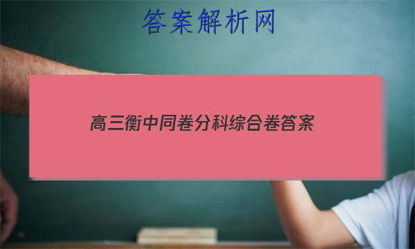 「2023高三衡中同卷分科综合卷
答案」衡中同卷专题卷
