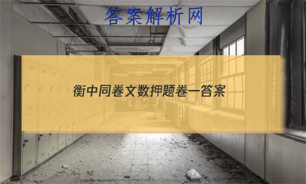 「2023衡中同卷文数押题卷一 答案」衡中同卷押题卷新高考