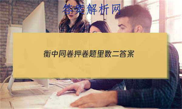「2023衡中同卷押卷题里数二 答案」衡中同卷二轮专题答案