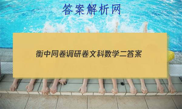 「2023衡中同卷调研卷文科数学二 答案」衡中同卷21届高三调研卷