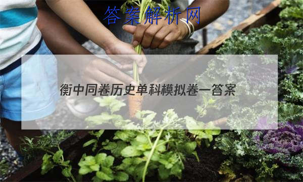 「2023衡中同卷历史单科模拟卷一
答案」高三历史模拟试卷及答案解析