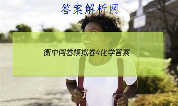 「2023衡中同卷模拟卷4化学 答案」衡中同卷高三四调化学