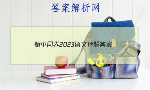 「衡中同卷2023语文押题
答案」2023届衡中同卷押题卷X 新高考(三)语文答案