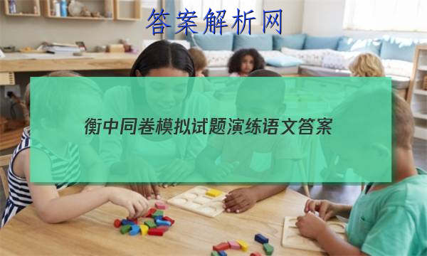 「2023衡中同卷模拟试题演练语文 答案」衡中同卷语文答案周测卷四