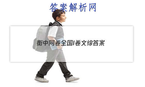 「2023衡中同卷全国I卷文综答案」衡中同卷专题卷