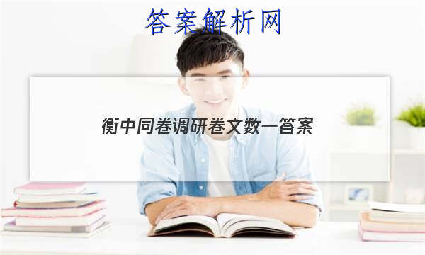 「2023衡中同卷调研卷文数一 答案」衡中同卷调研卷三