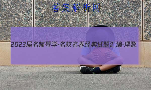 2023届名师导学·名校名卷经典试题汇编·理数(九)9答案
