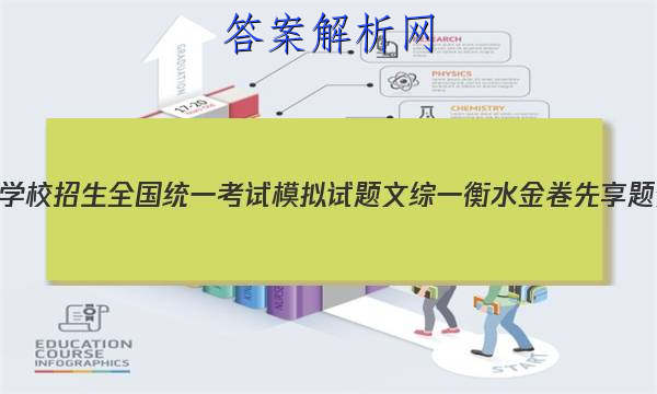 2023年普通高等学校招生全国统一考试模拟试题文综一衡水金卷先享题分科综合卷
答案