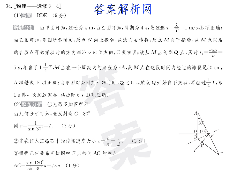 金考卷·百校联盟(新高考卷)2023年普通高等学校招生全国统一考试 领航卷4(四)化学 考卷答案 职业教育 第2张