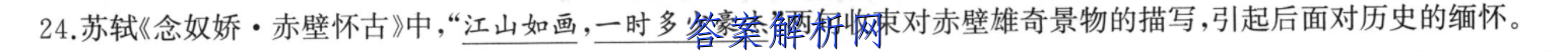 九师联盟 2023届高三新高考摸底联考 新教材(1月)语文答案 职业教育 第3张
