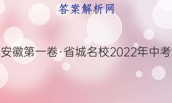 皖智教育安徽第一卷省城名校2022年中考最后三模一1语文答案